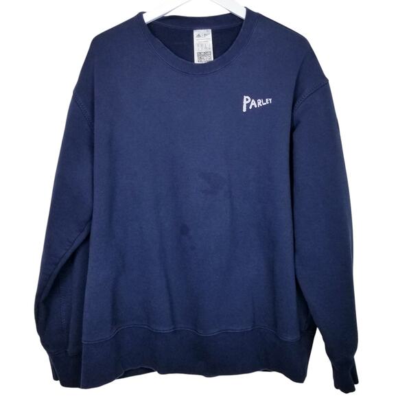 ADIDAS + PARLEY RUN FOR THE OCEANS Sweatshirt HR6991 Black Gray Lilac Size XL - Picture 2 of 6